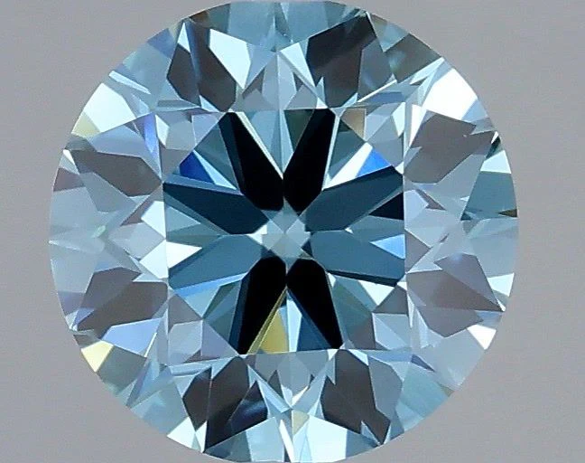 1.00 Carat Round Cut Fancy Blue