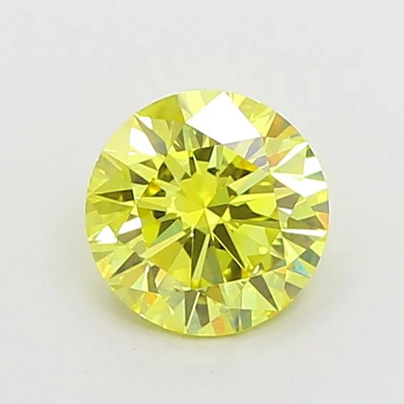 1.06 Carat Round Cut Fancy Yellow