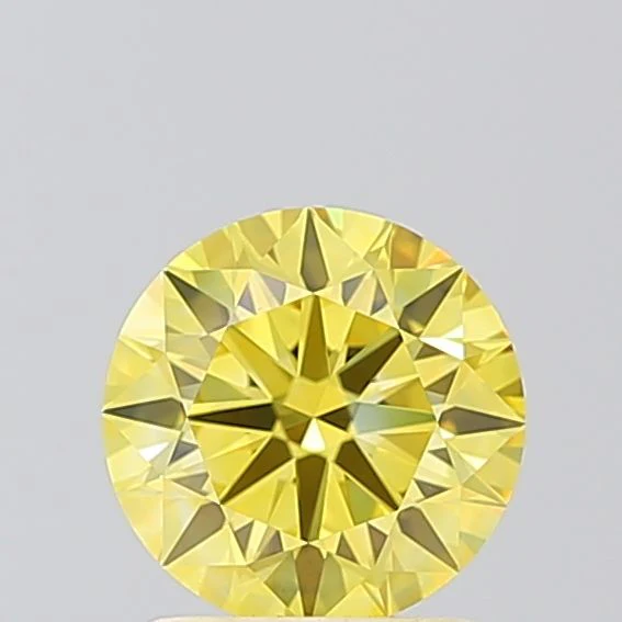 1.21 Carat Round Cut Fancy Yellow
