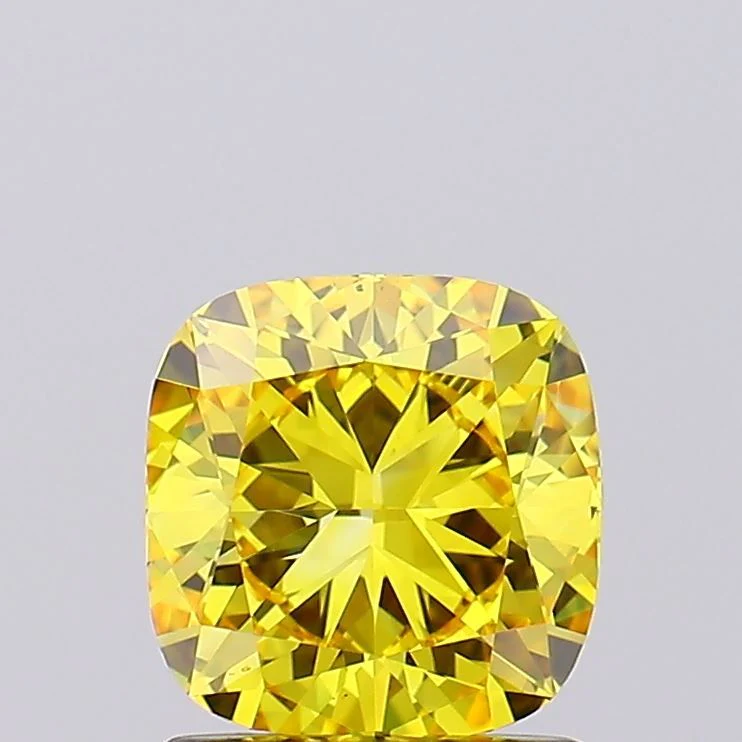 1.32 Carat Cushion Cut Fancy Yellow