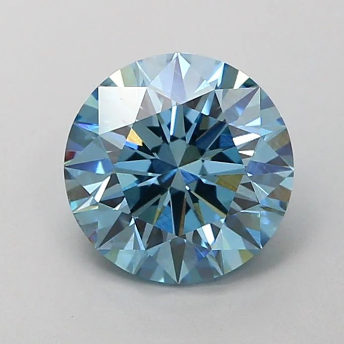 1.50 Carat Round Cut Fancy Blue