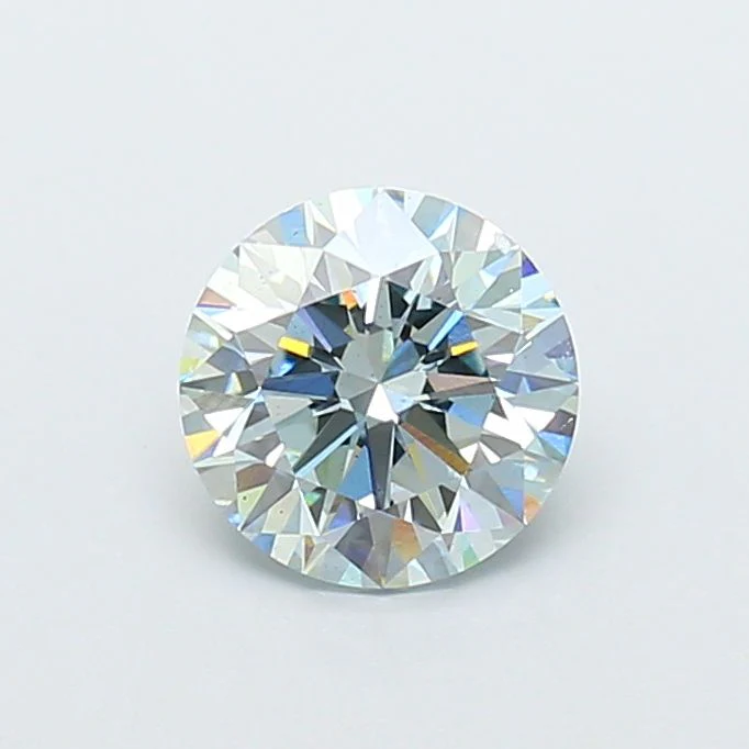 1.58 Carat Round Cut Fancy Blue