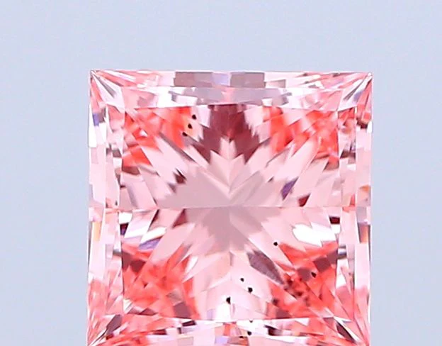 1.62 Carat Princess Cut Fancy Pink