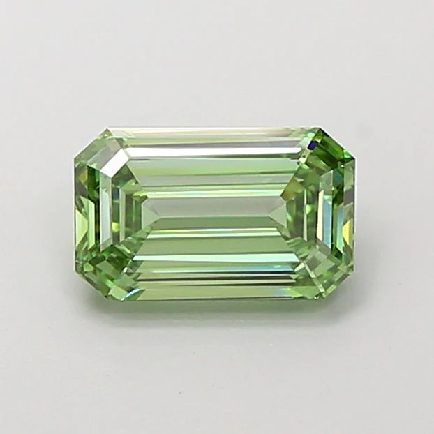 1.84 Carat Emerald Cut Fancy Green