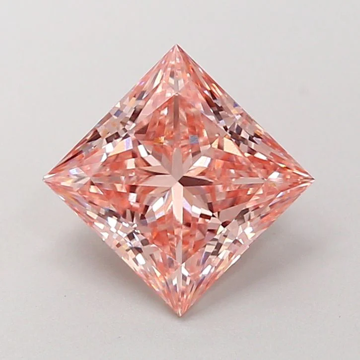 1.86 Carat Princess Cut Fancy Pink