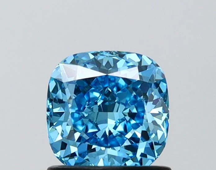 1 Carat Cushion Cut Fancy Blue