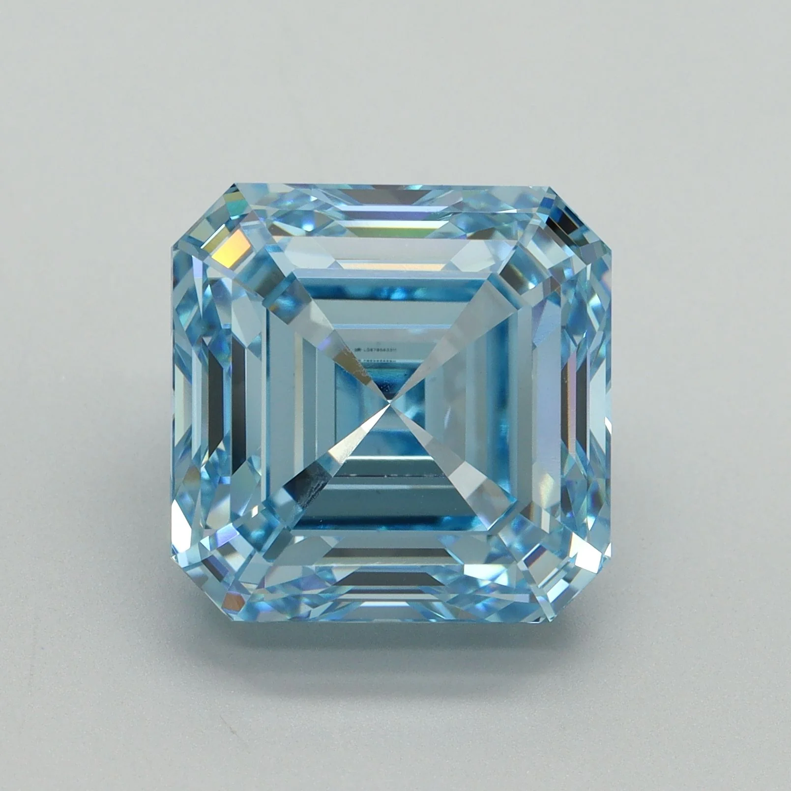 10.53 Carat Asscher Cut Fancy Blue