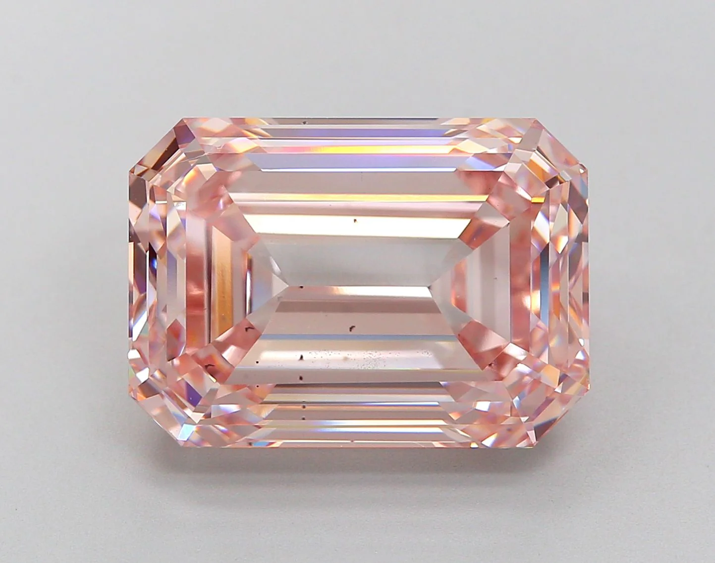 15.01 Carat Emerald Cut Fancy Pink