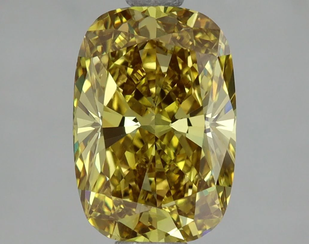 2.00 Carat Cushion Cut Fancy Yellow