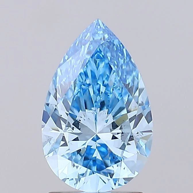 2.01 Carat Pear Cut Fancy Blue