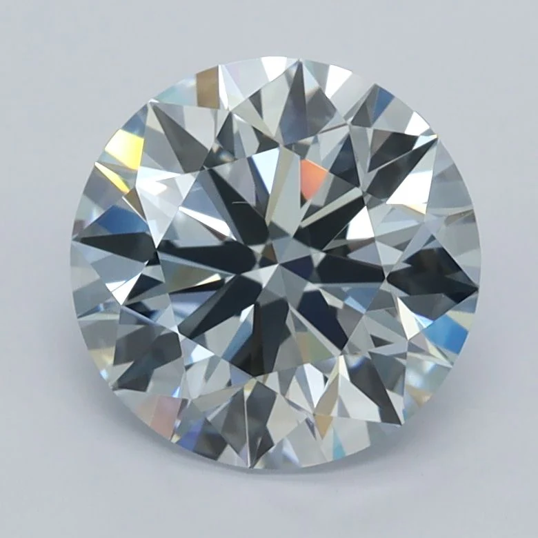 2.01 Carat Round Cut Fancy Blue