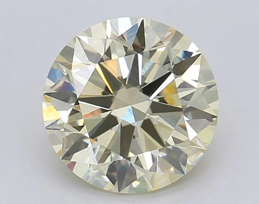 2.02 Carat Round Cut Fancy Yellow