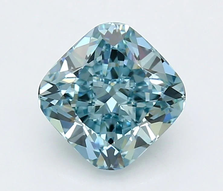 2.03 Carat Cushion Cut Fancy Blue