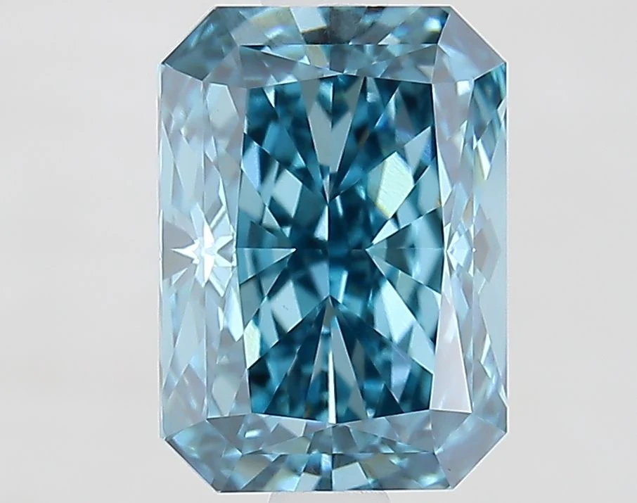 2.09 Carat Radiant Cut Fancy Blue