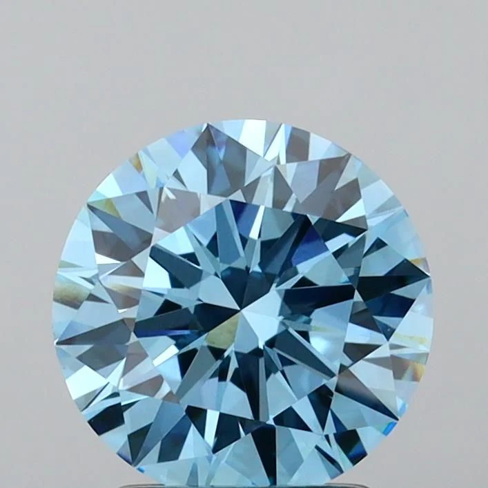 2.14 Carat Round Cut Fancy Blue