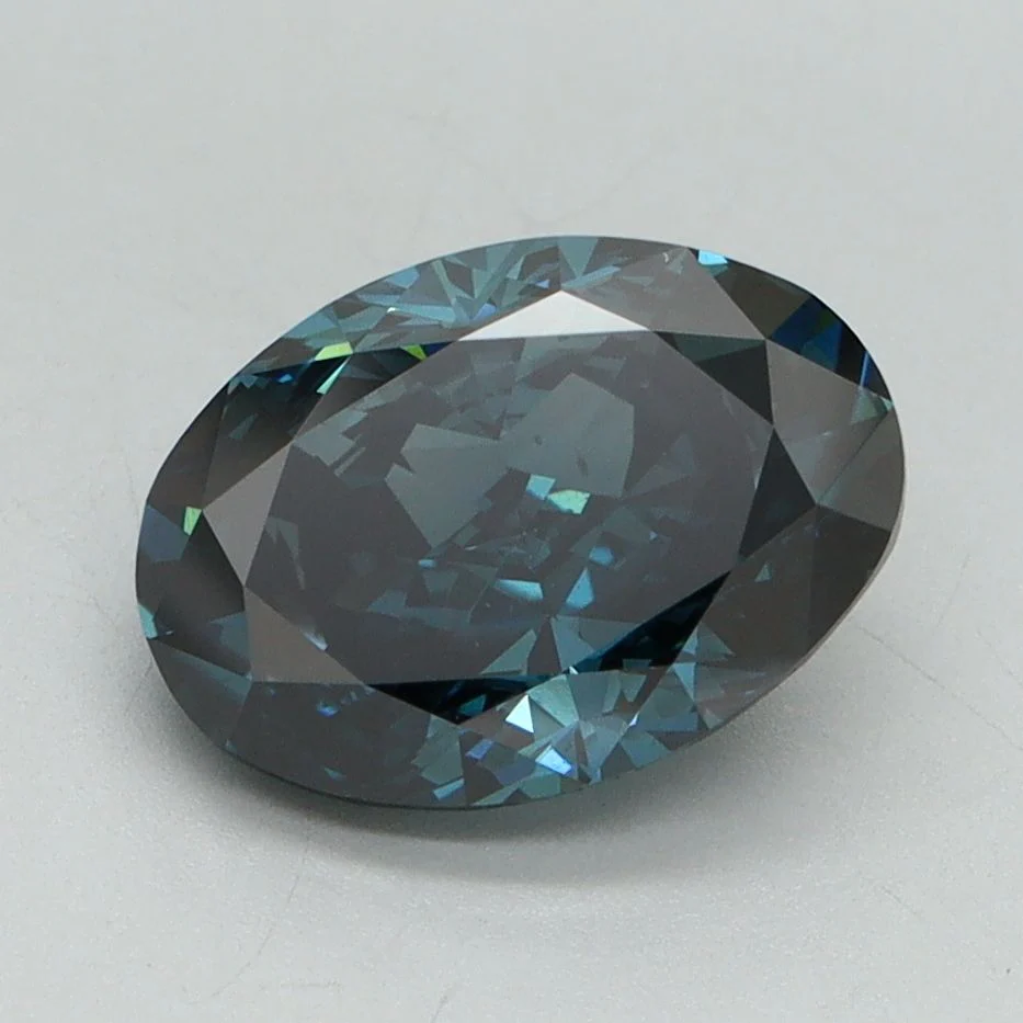 2.19 Carat Oval Cut Fancy Blue