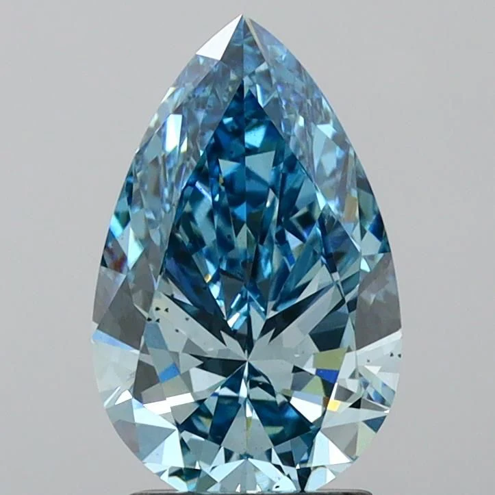 2.2 Carat Pear Cut Fancy Blue