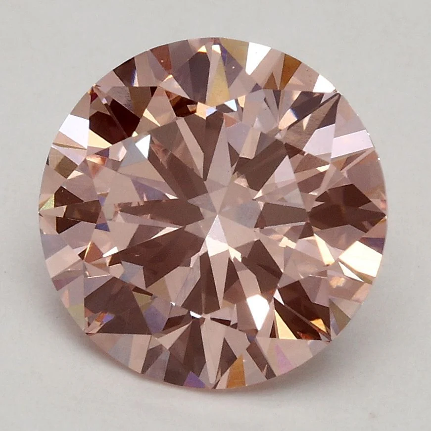 2.20 Carat Round Cut Fancy Pink