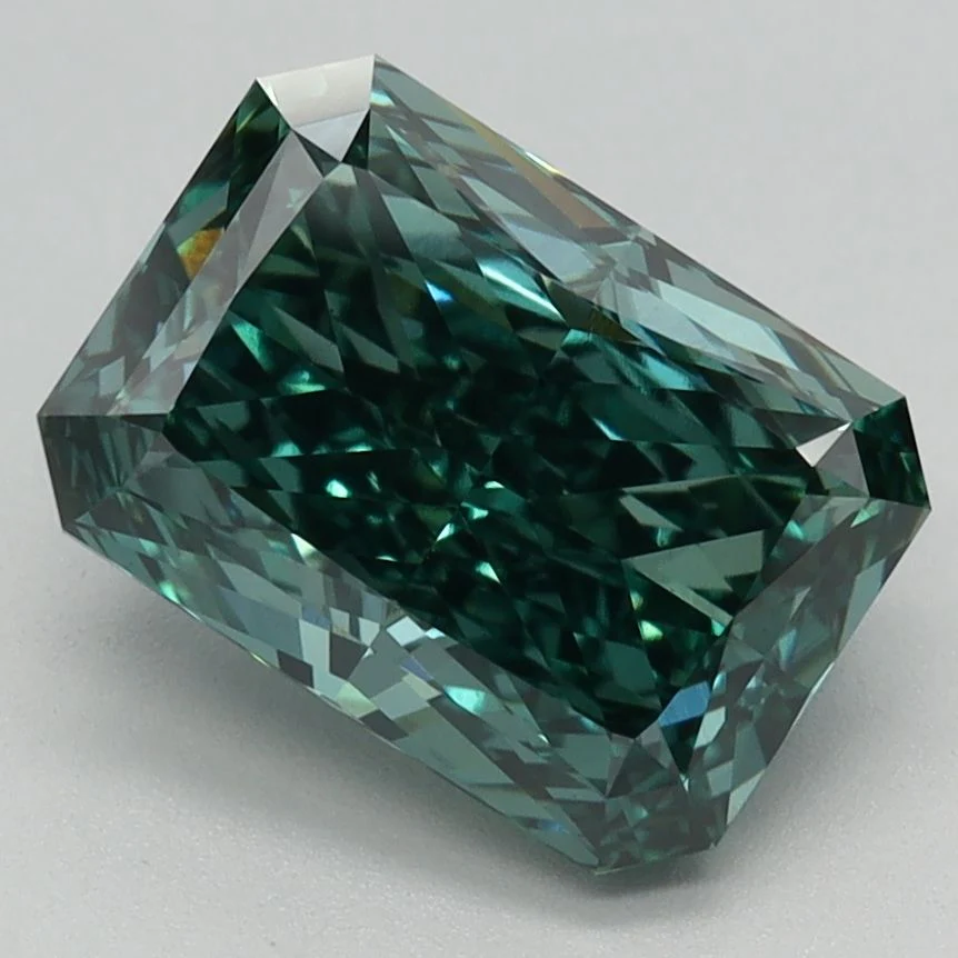 2.27 Carat Radiant Cut Fancy Green