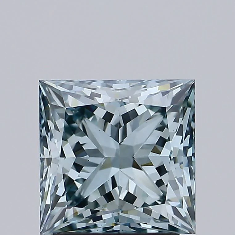 2.4 Carat Princess Cut Fancy Green