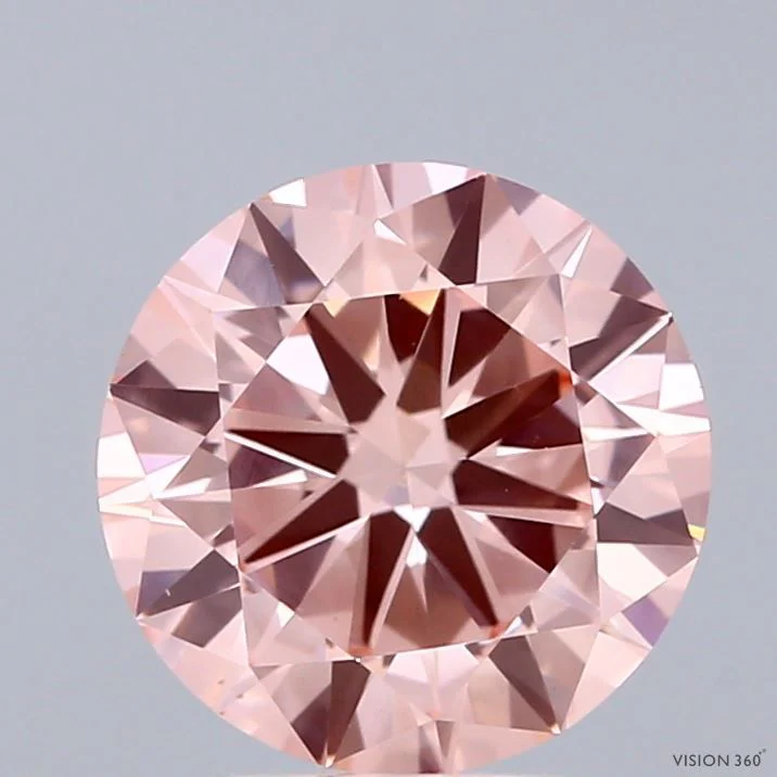 2.49 Carat Round Cut Fancy Pink