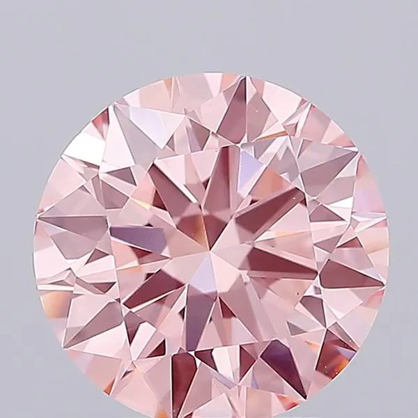 3.01 Carat Round Cut Fancy Pink
