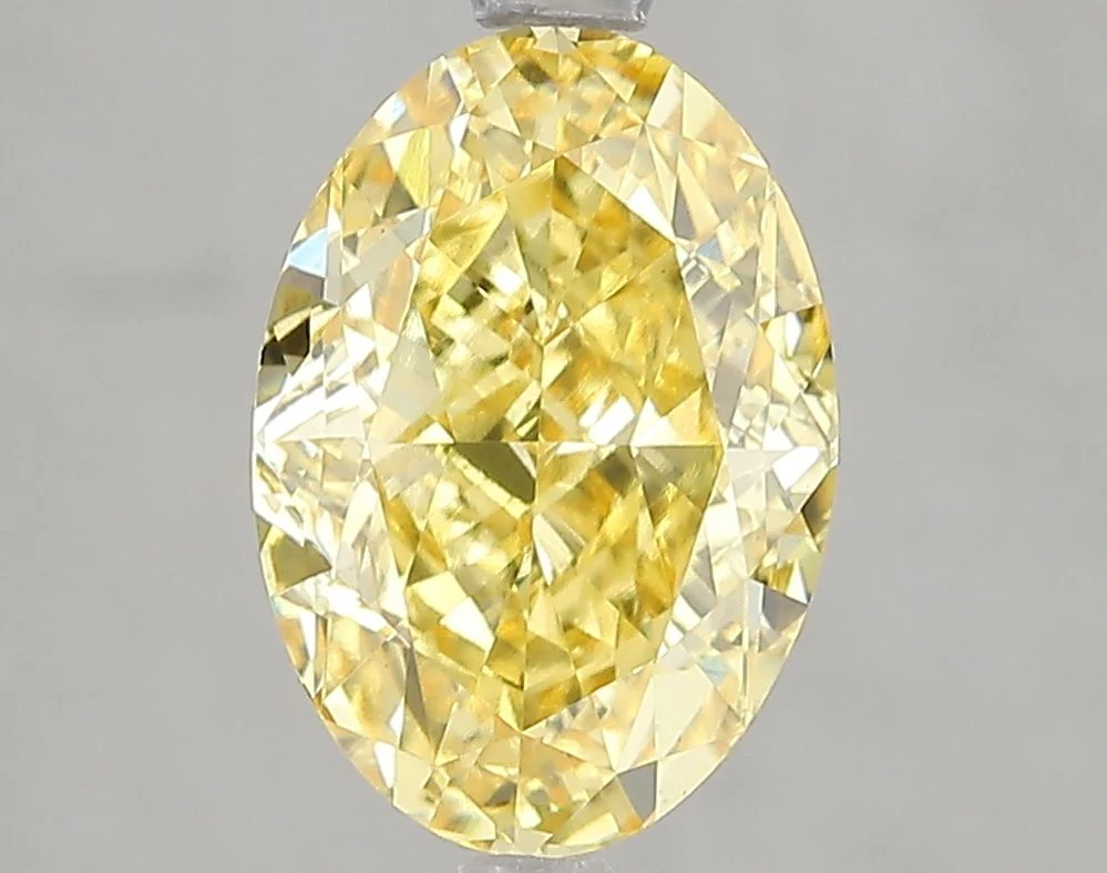 3.02 Carat Oval Cut Fancy Yellow