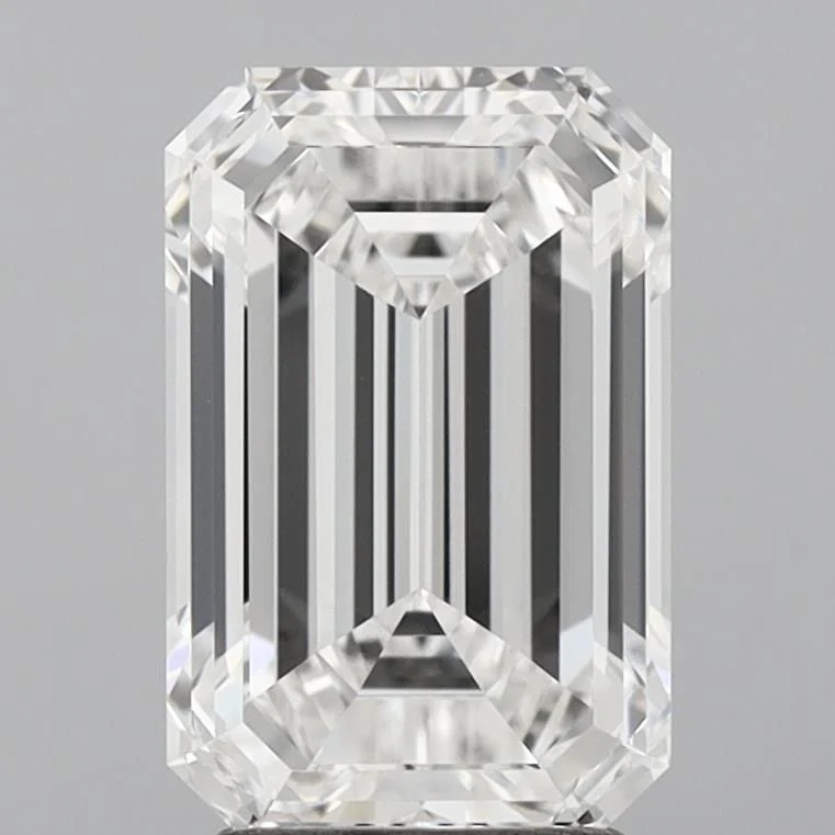 3.04 Carat F-VVS2 Emerald Lab Diamond
