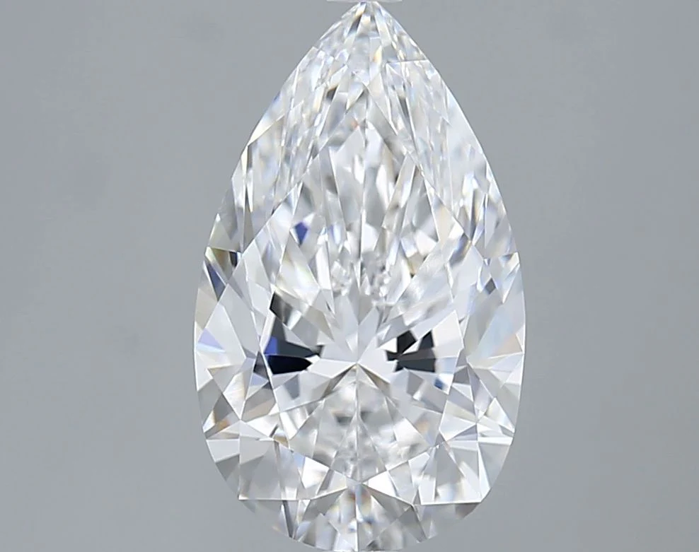 3.05 Carat D-VVS2 Pear Lab Diamond