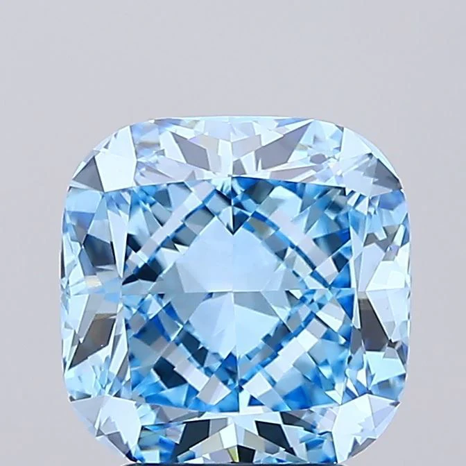 3.19 Carat Cushion Cut Fancy Blue