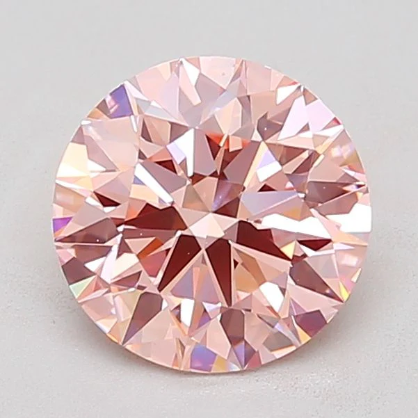 4.02 Carat Round Cut Fancy Pink