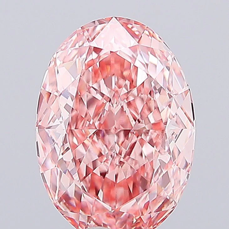 4.10 Carat Oval Cut Fancy Pink