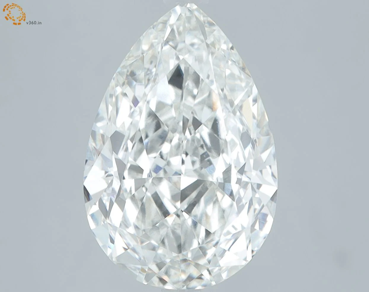 5.27 Carat G-VVS2 Pear Lab Diamond