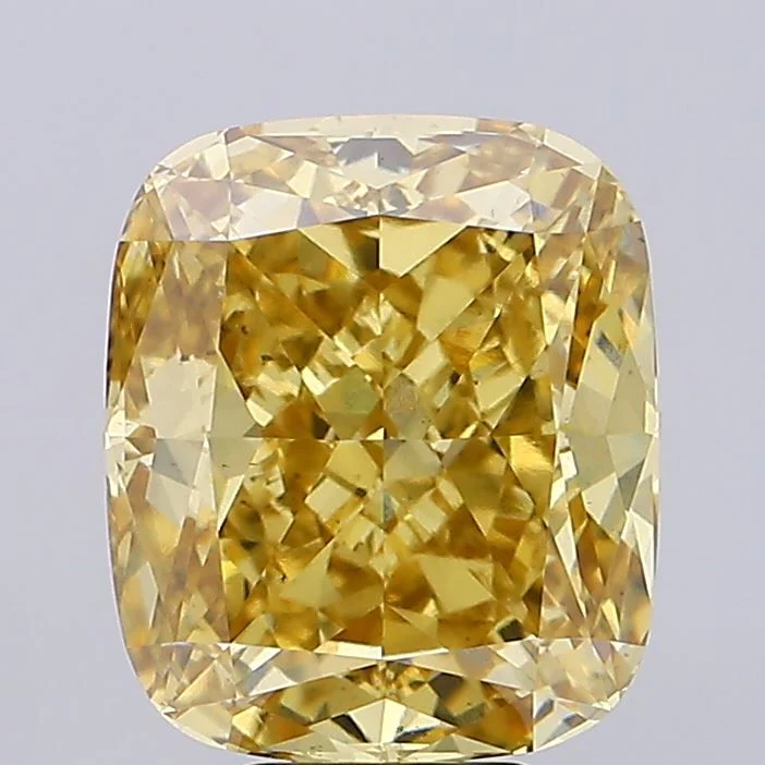 9.03 Carat Cushion Cut Fancy Yellow