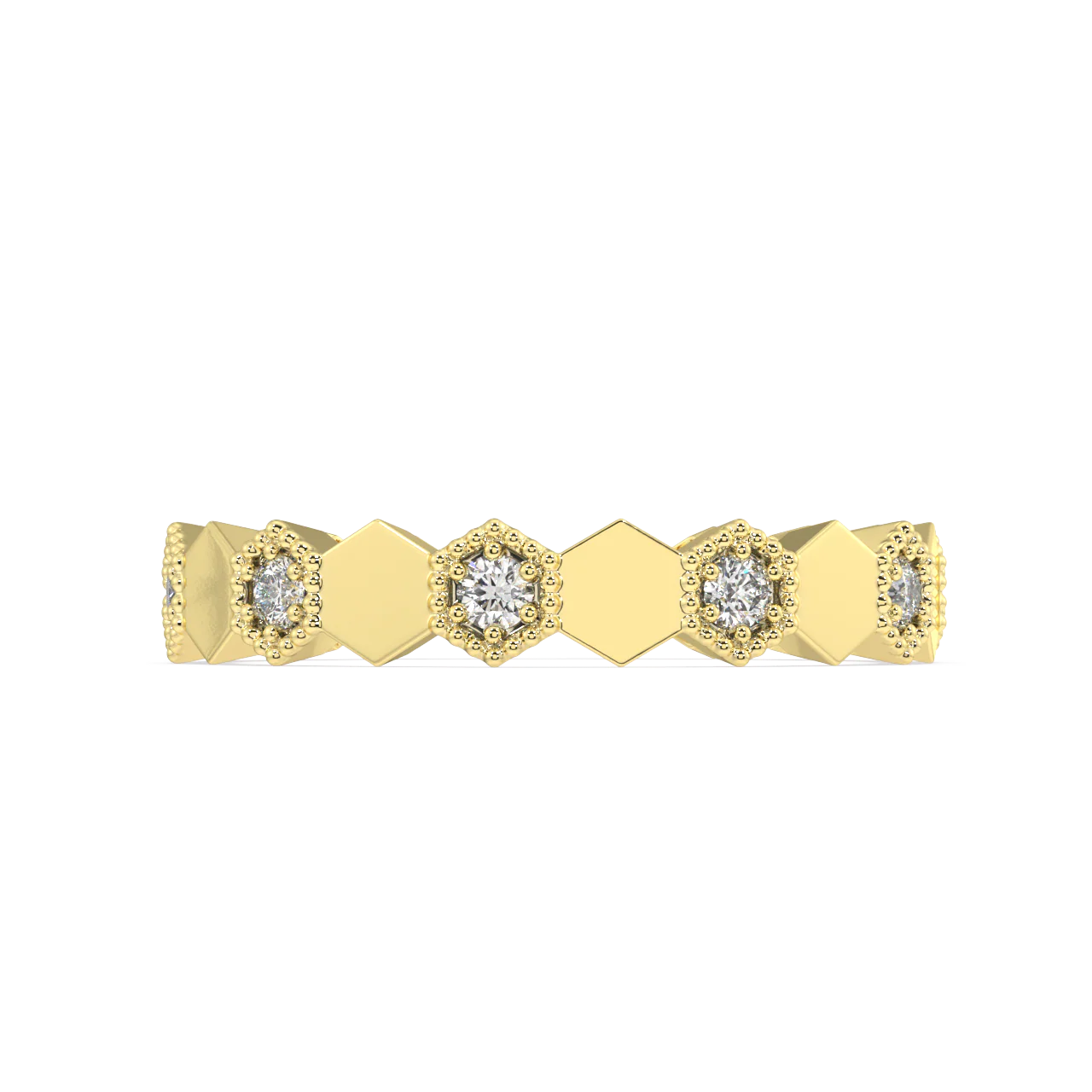Cascade Round Diamond Ring