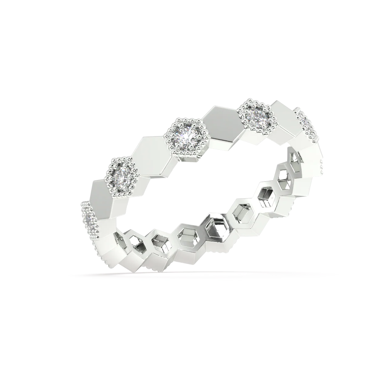 Cascade Round Diamond Ring - Image 10