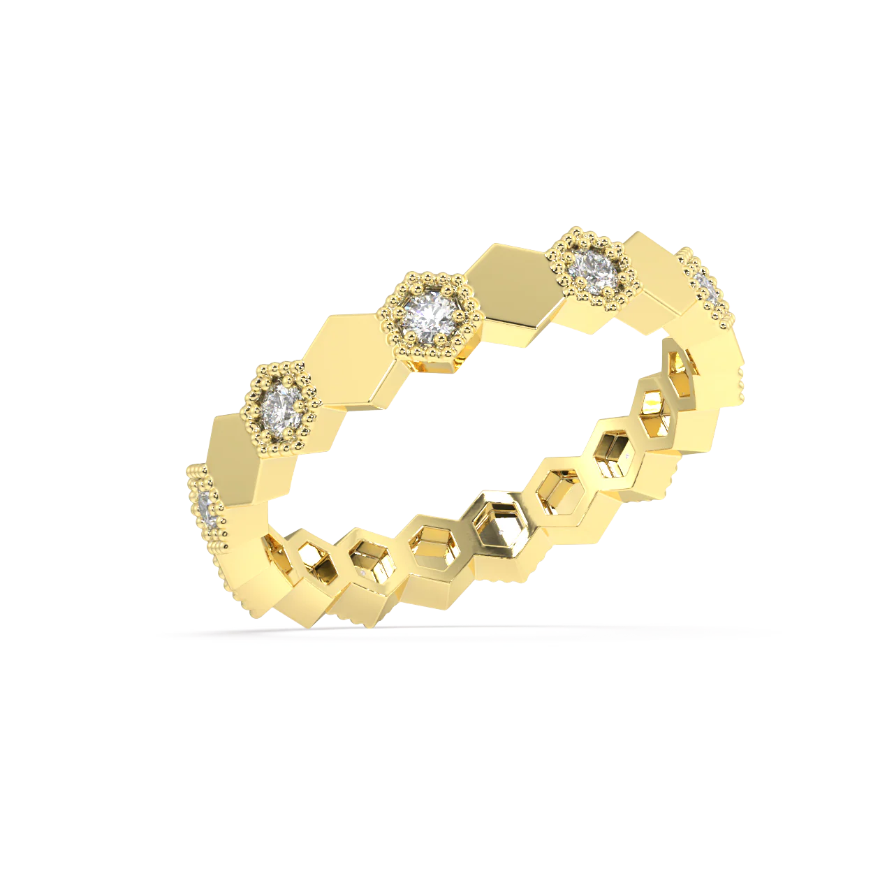 Cascade Round Diamond Ring - Image 2