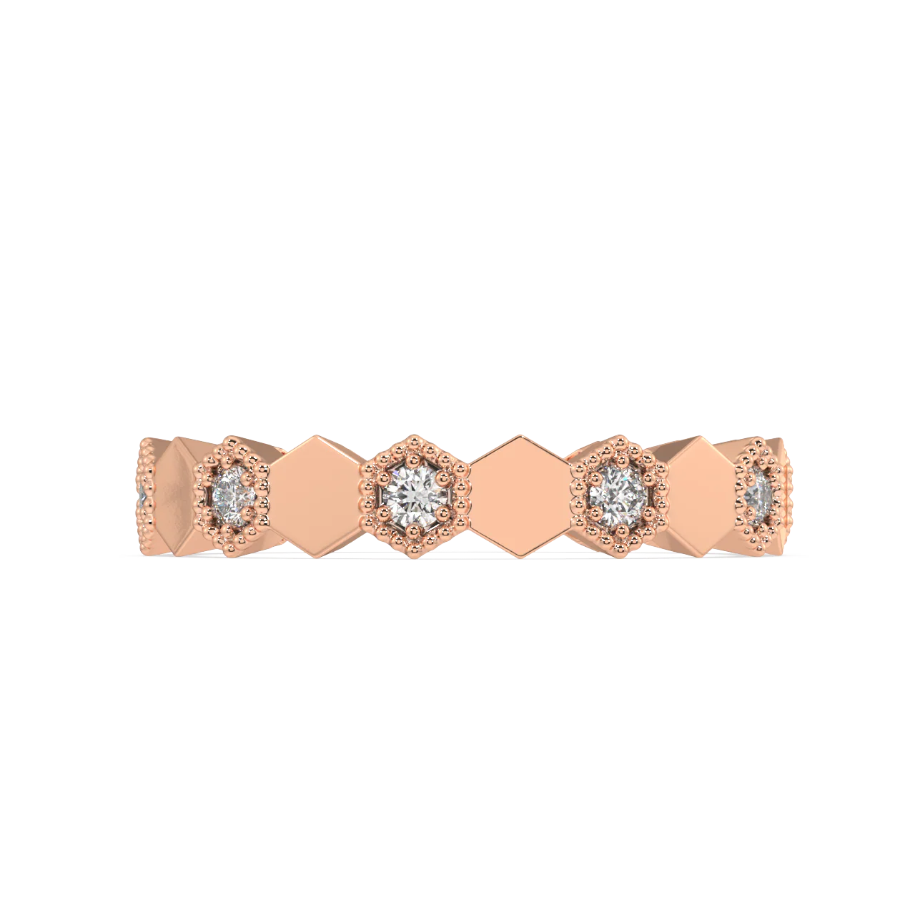 Cascade Round Diamond Ring - Image 5