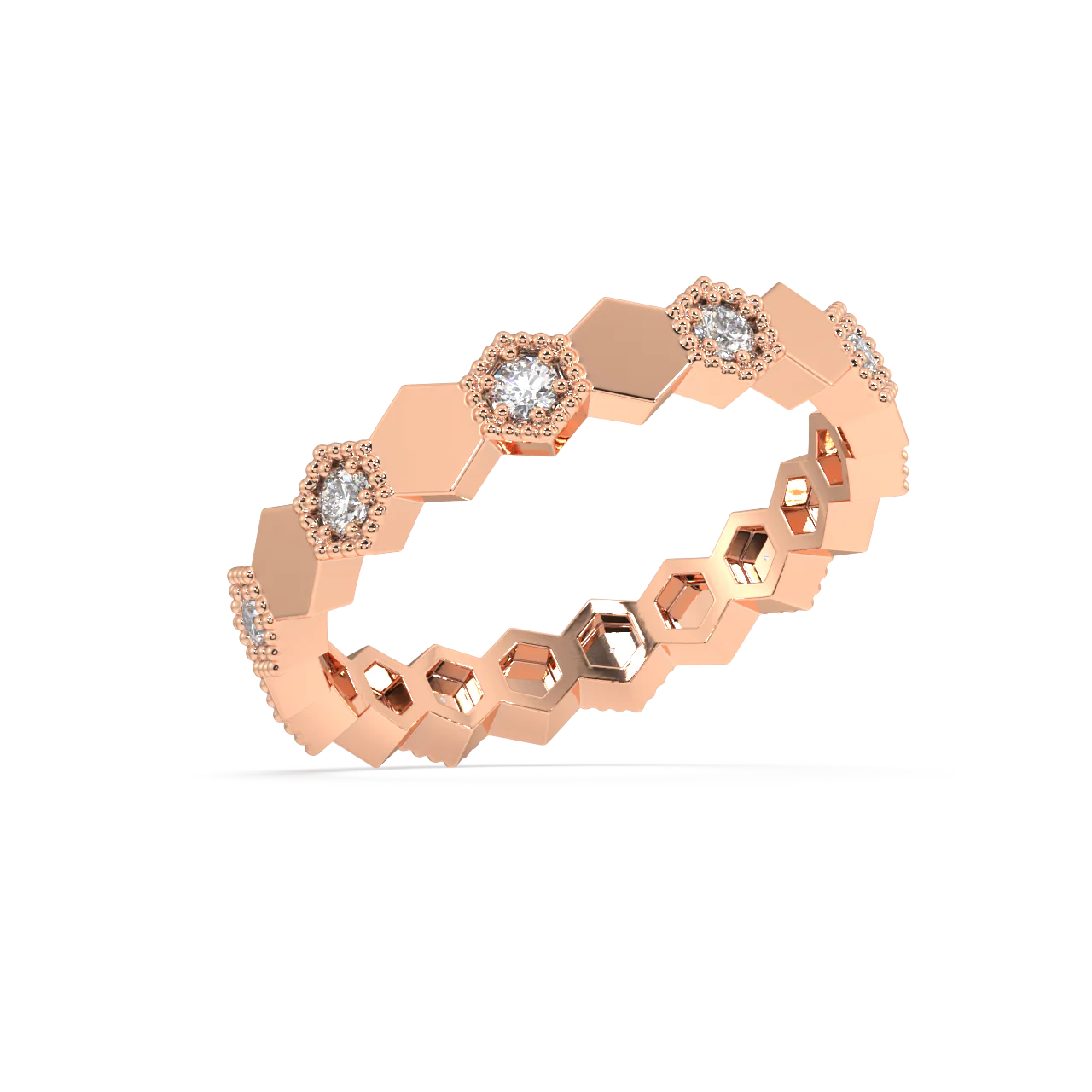 Cascade Round Diamond Ring - Image 6