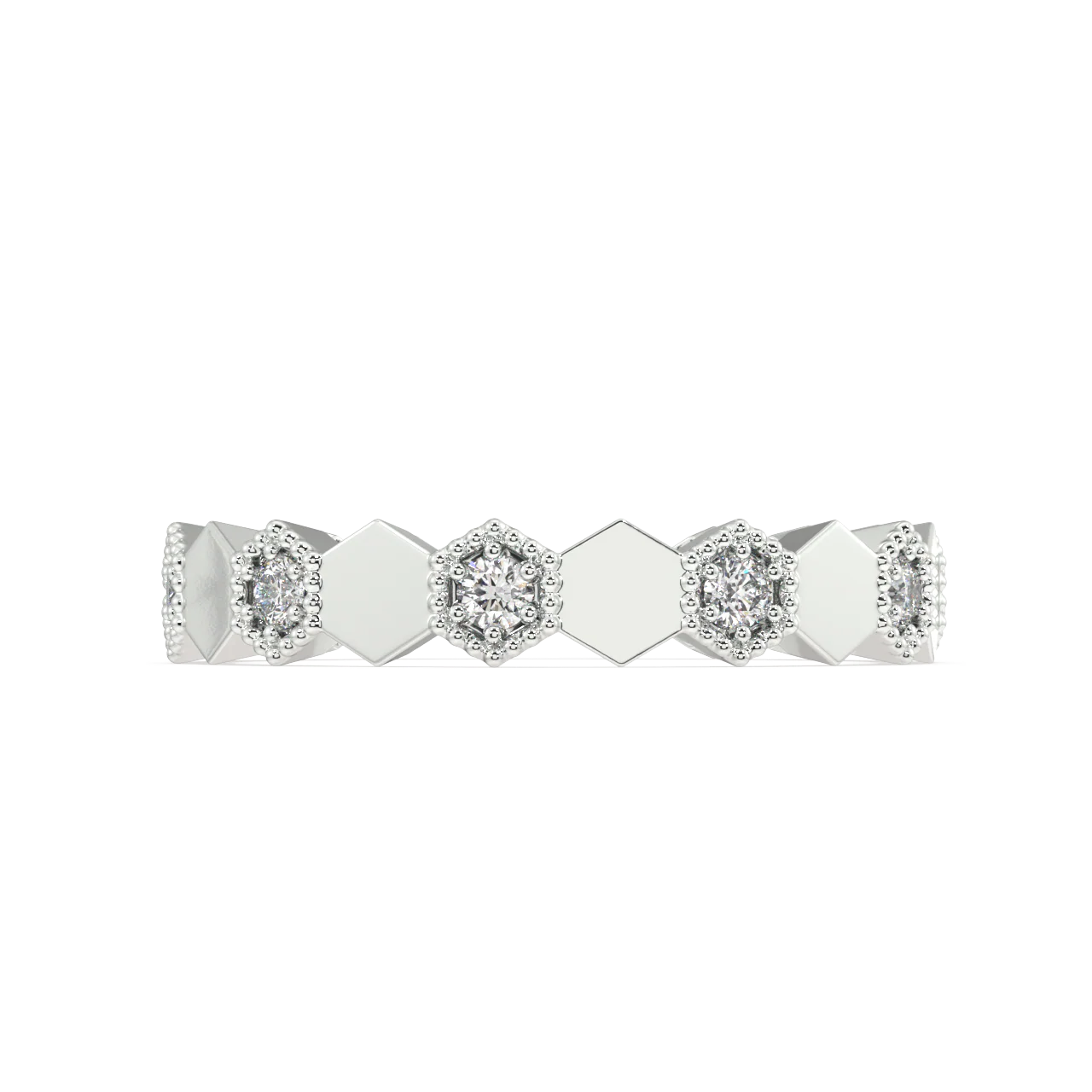 Cascade Round Diamond Ring - Image 9