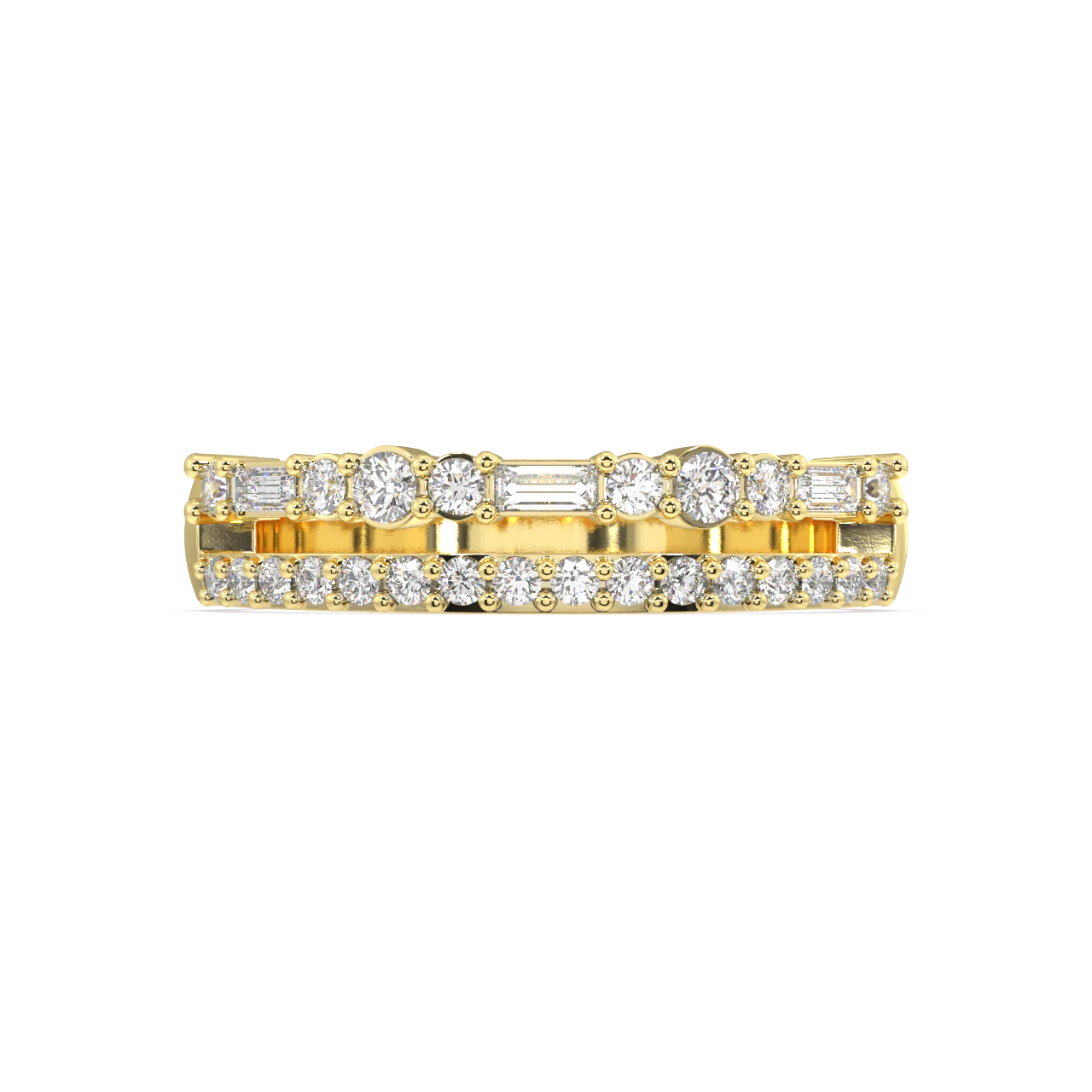 Coral Baguette Diamond Ring