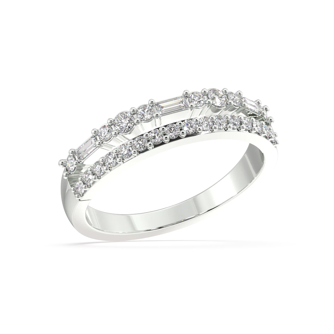Coral Baguette Diamond Ring - Image 12
