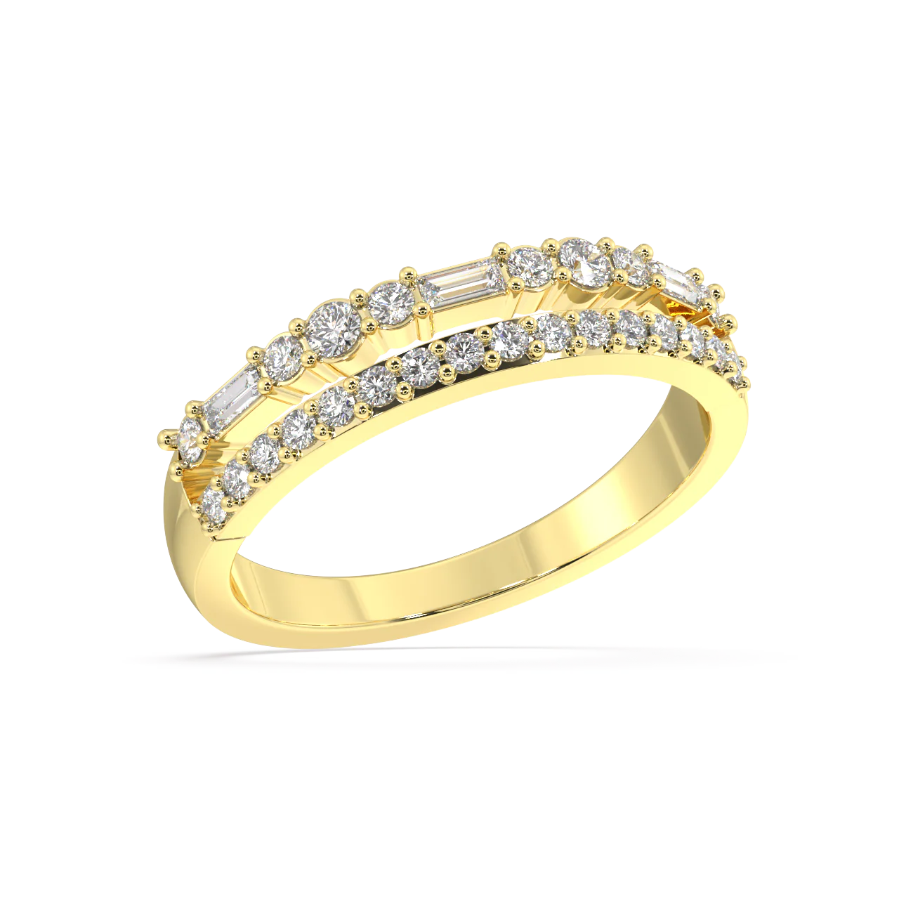 Coral Baguette Diamond Ring - Image 2