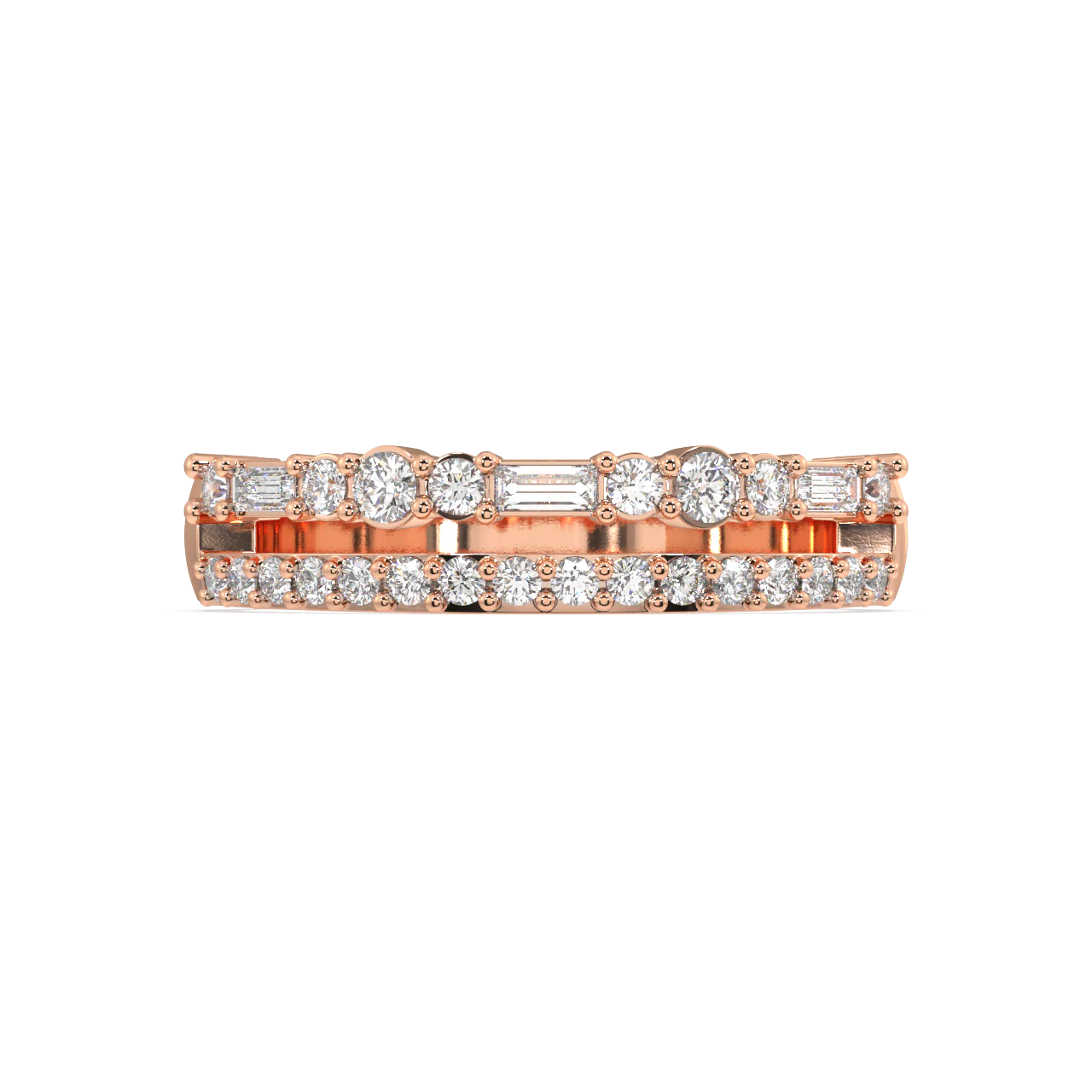 Coral Baguette Diamond Ring - Image 6