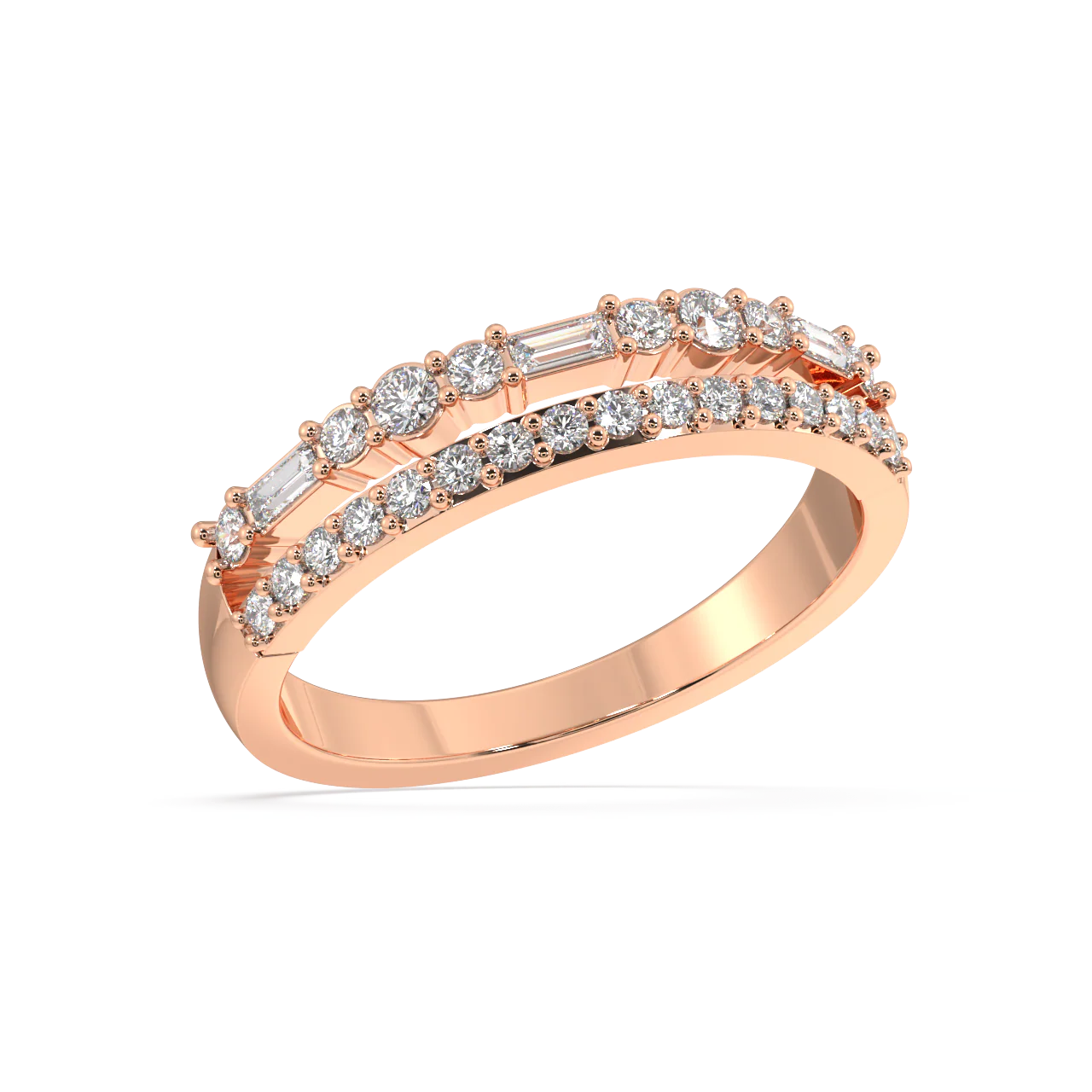 Coral Baguette Diamond Ring - Image 7