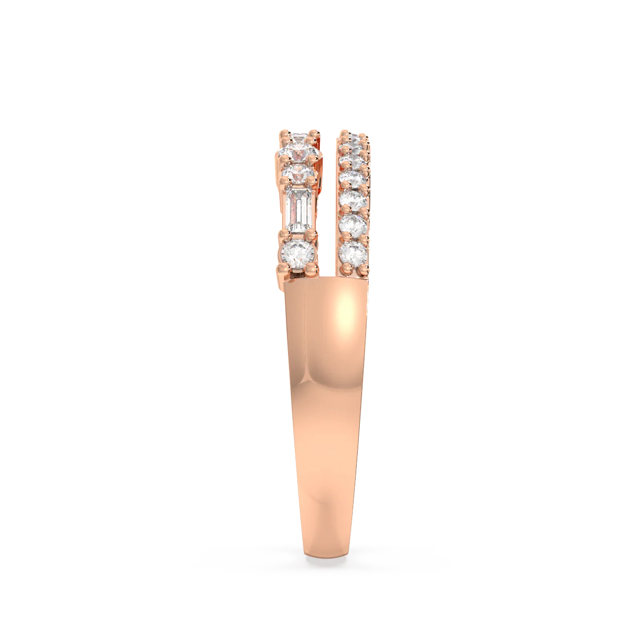 Coral Baguette Diamond Ring - Image 9