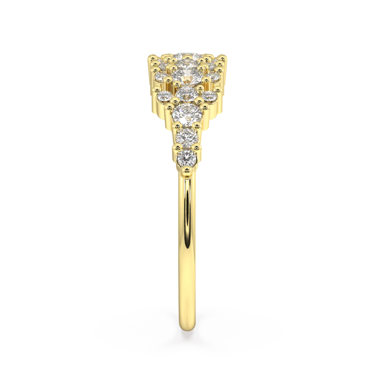 Coral Round Diamond Ring - Image 4
