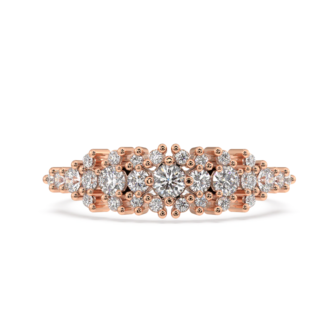 Coral Round Diamond Ring - Image 6