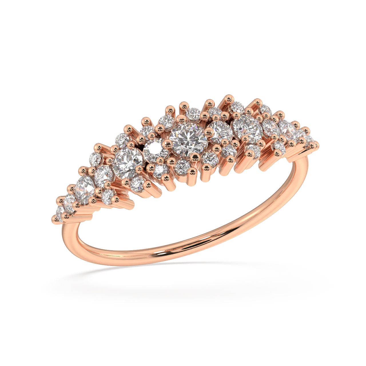 Coral Round Diamond Ring - Image 7