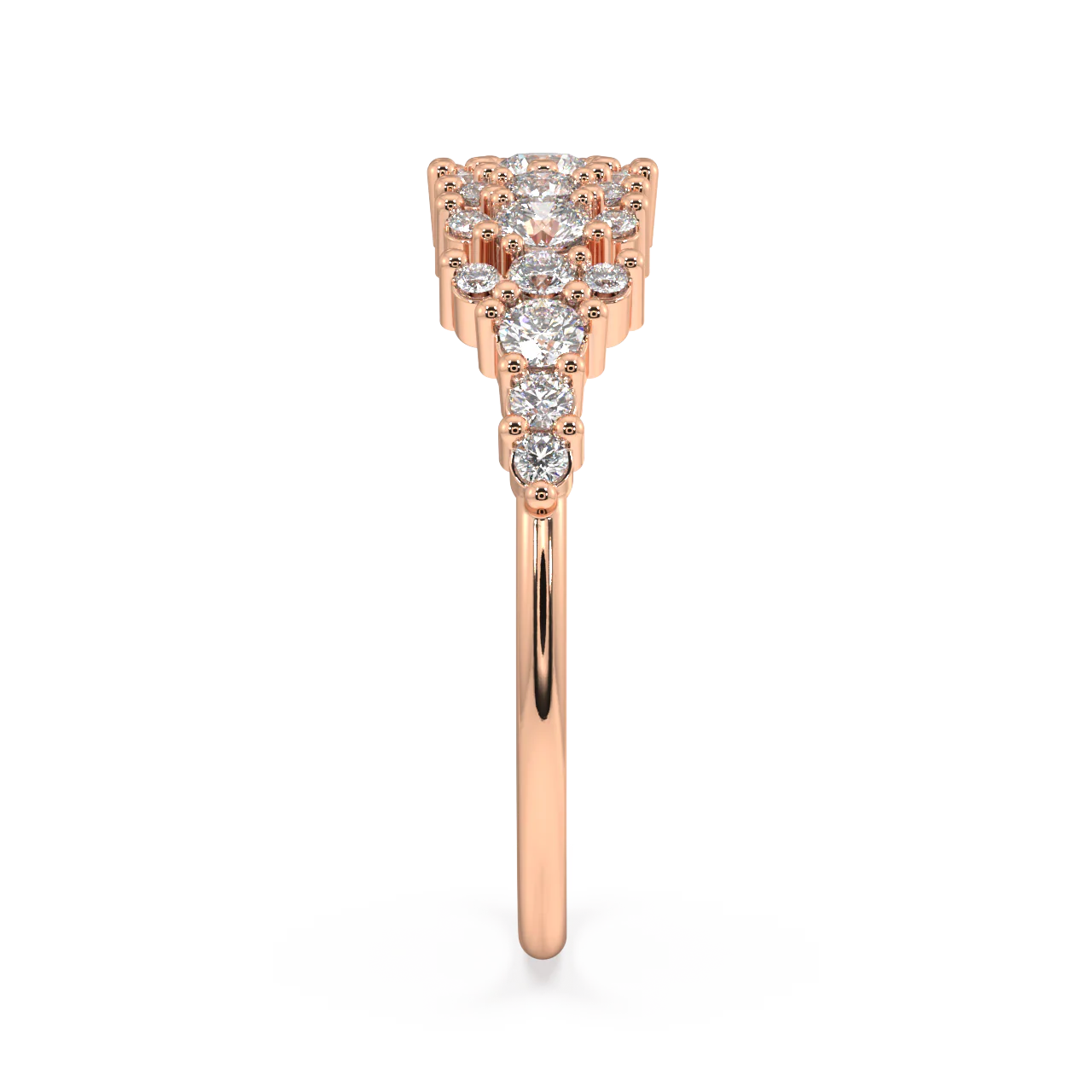 Coral Round Diamond Ring - Image 9
